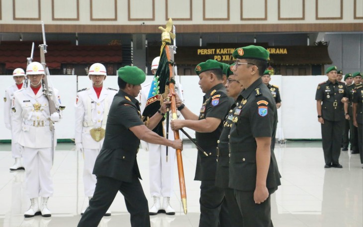 Pangdam XII/Tpr Mayjen TNI Iwan Setiawan saat Sertijab, Kamis (31/8)