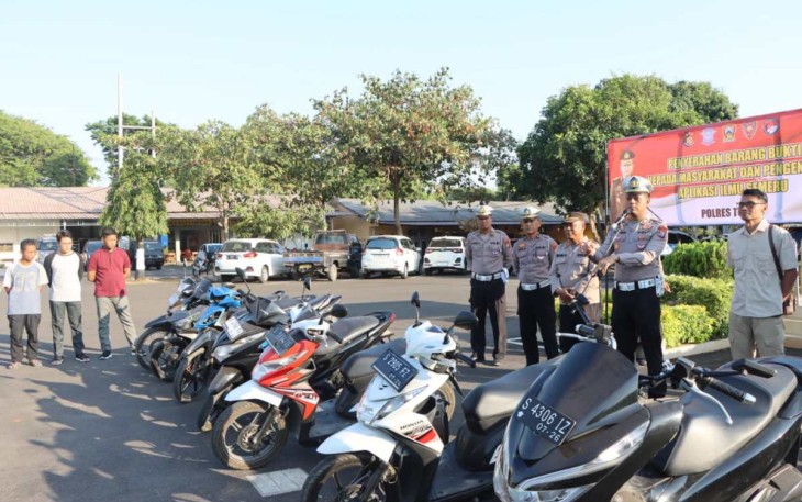 Motor yang telah ditemukan melalui aplikasi ILMU Semeru Polda Jatim, Selasa (3/10)