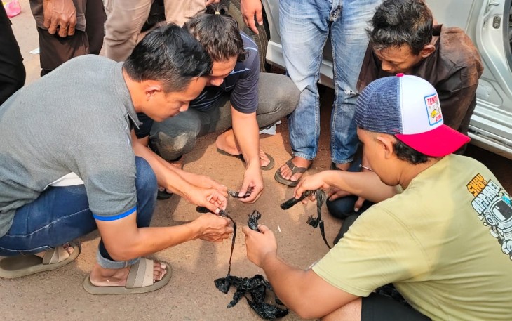 Barang bukti narkoba di TKP