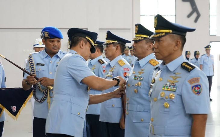 Pangkoopsud I Marsda TNI Mohammad Nurdin saat Sertijab komandan jajaran Koopsud I di Jakarta, Senin (11/12)