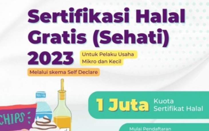 1 Juta Kuota Sertifikasi Halal Gratis 2023