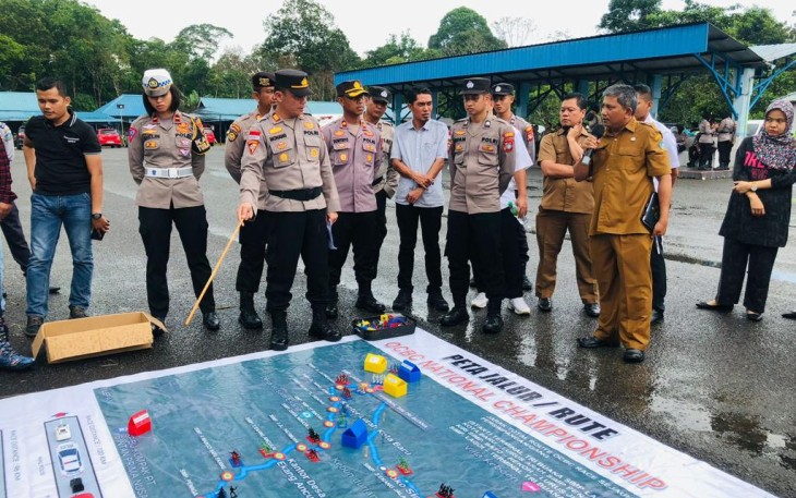 Polres Bintan saat Apel Gelar Pasukan Pengamanan OCBC National Championship
