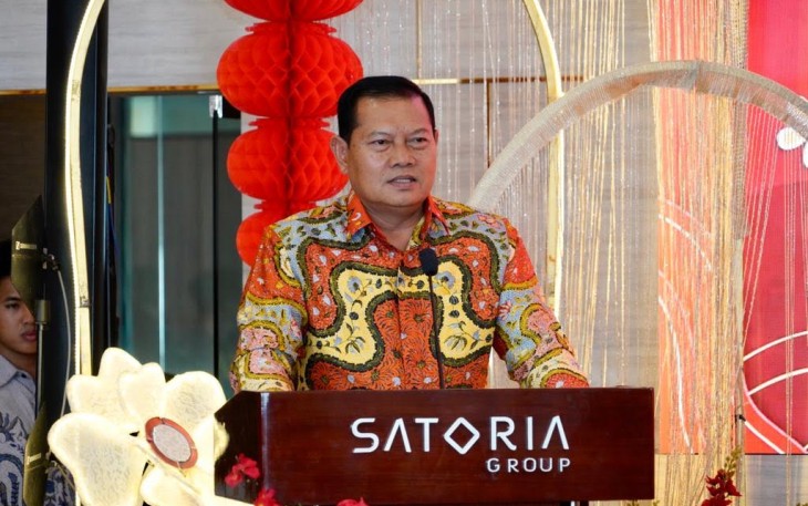 Panglima TNI Laksamana TNI Yudo Margono S.E., M.M saat acara Silahturahmi Tokoh Jatim dan Perayaan Imlek 2023 bertempat di Satoria Tower, Surabaya Jawa-Timur, Minggu (5/2/2023).