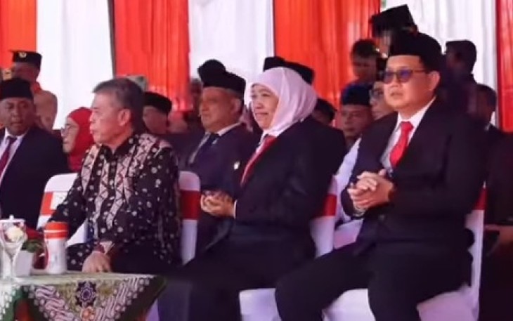 Jajaran Forkopimda Jawa Timur dan Kabupaten Blitar Upacara Hari Sumpah Pemuda Tahun 2023 di Kanigoro Kabupaten Blitar