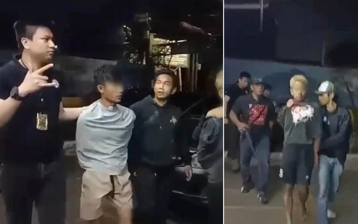 Polisi saat amankan para tersangka