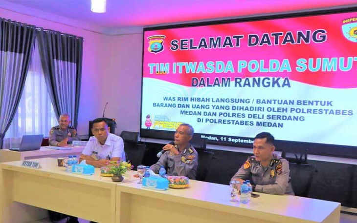 Kapolrestabes Medan saat Terima Kunjungan Wasrik 