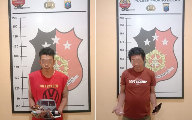 Tersangka dan barang bukti saat diamankan