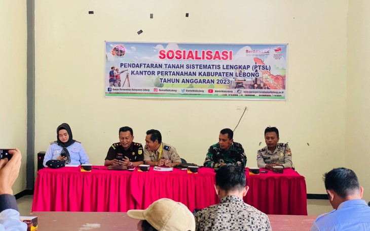 Kanit Binmas Polsek Lebong Utara Hadiri Sosialisasi Program PTSL BPN Lebong