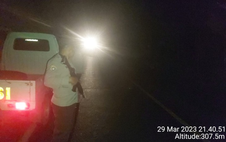 Polsek Padang Ulak Tanding  Patroli Dijalur Lintas Lubuklinggau - Curup 