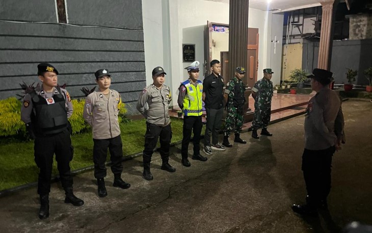 Polres Lebong Laksanakan Pengamanan Malam Paskah Isa Al Masih 