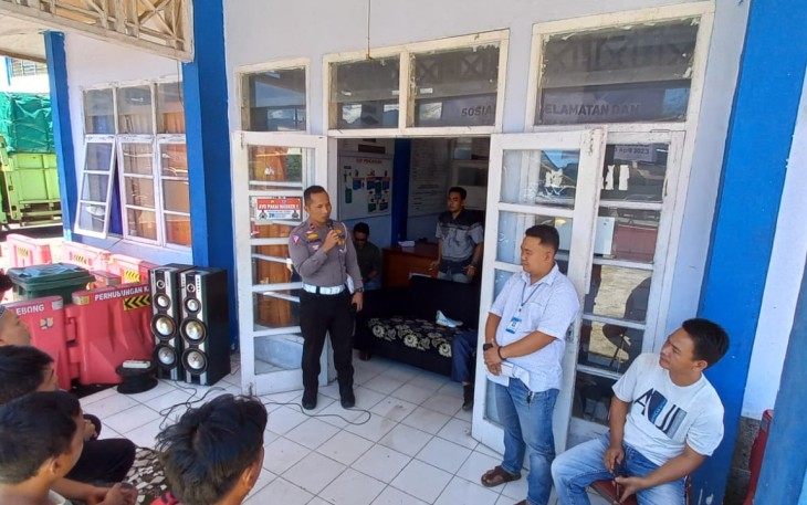 Satlantas Polres Lebong Sosialisasi UU No 22 Tahun 2009 Kepada Anggota Organda 