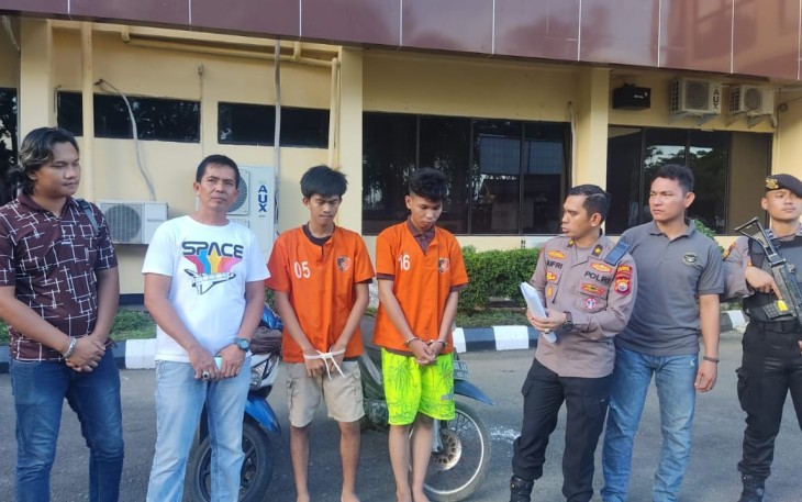Polresta Bengkulu saat press release tersangka