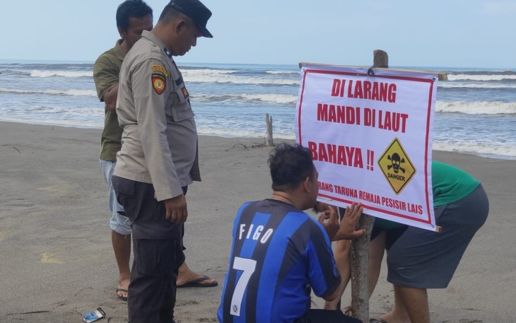 Hindari Adanya Korban, Polsek Lais Pasang Spanduk Peringatan