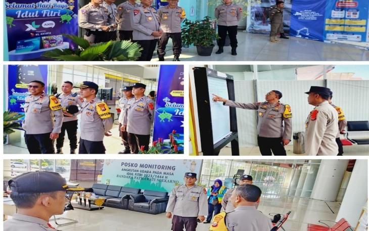 Wakapolda Cek Pos Pelayanan di Bandara Fatmawati Sukarno Bengkulu