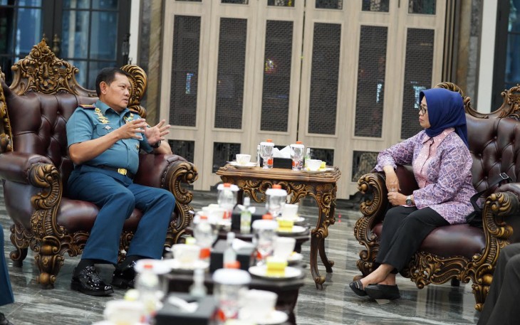 Panglima TNI saat Terima Audiensi Ketua Dewan Pers di Wisma Yani, Menteng, Jakarta Pusat, Kamis (27/4/2023).