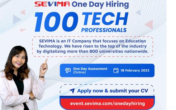 Education Technology “SEVIMA” Buka Lowongan 100 Talenta IT