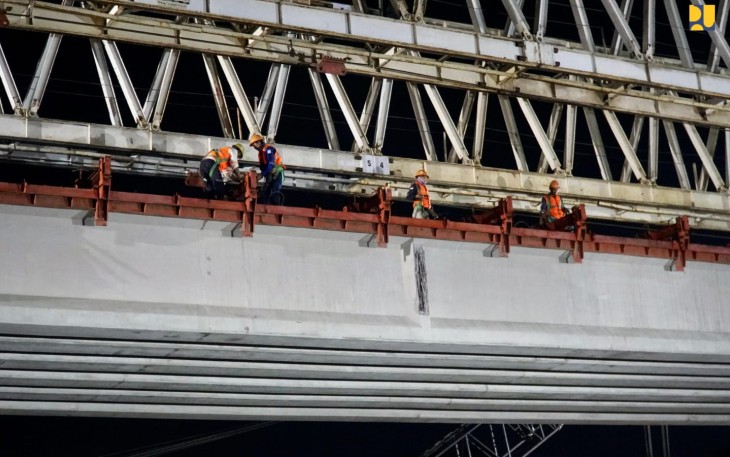 Pemasangan Girder Flyover Madukoro
