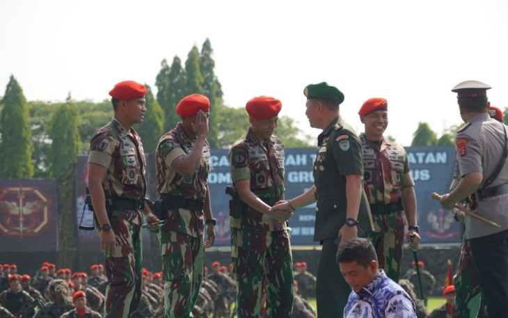 Kasrem 064/MY Hadiri Sertijab Komandan Grup 1 Kopassus