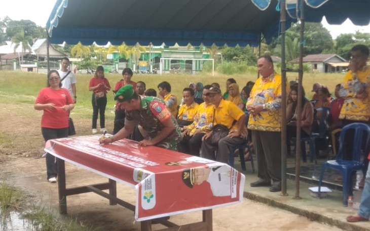 Babinsa Koramil Rungan saat Hadiri Peringatan Hari TBC Sedunia di Kecamatan Rungan 