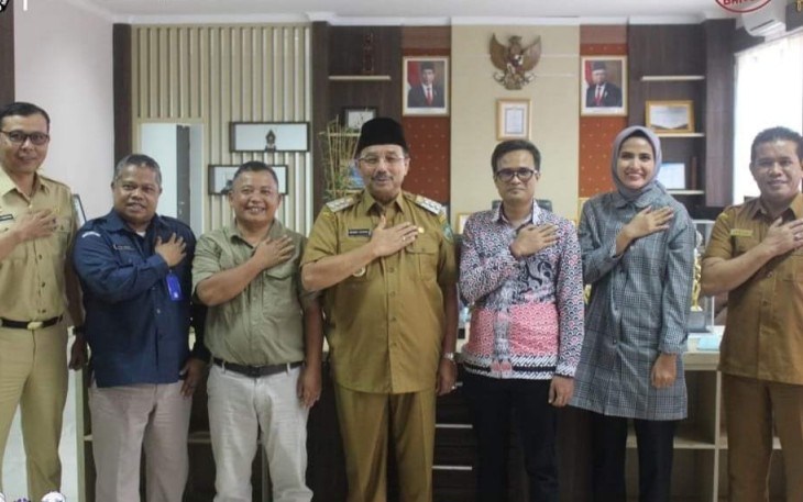 KPU Pasaman saat Silaturahmi dengan Bupati dan Wabup Pasaman
