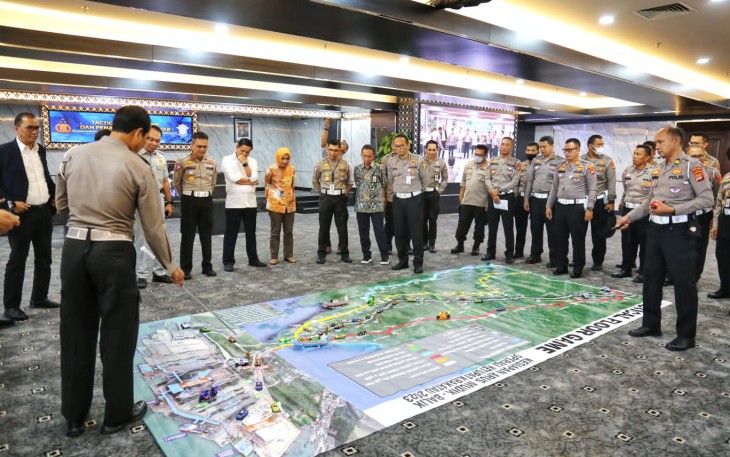 Pengaturan lalu lintas jalan selama masa arus mudik dan arus balik Angkutan Lebaran 2023.