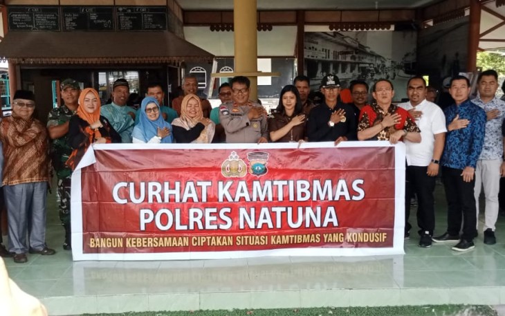 FGD bersama FKPD dan forum lintas agama serta berbagai unsur masyarakat di Ranai Square Kelurahan Ranai Kota Kecamatan Bunguran Timur Kabupaten Natuna, Jumat (11/08/2023). 