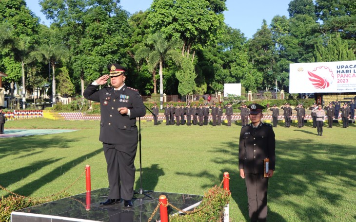  Kapolres Pagar Alam Pimpin Upacara Peringatan Hari Lahir Pancasila