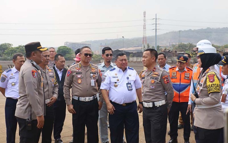 Korlantas Polri saat Cek Kesiapan Nataru Lintas Merak-Bakaheuni