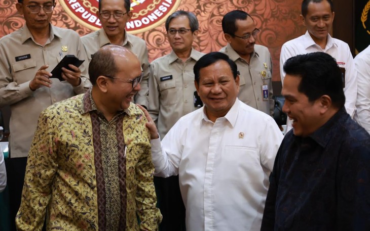 Menhan Prabowo saat Rapat Pleno KKIP 2023