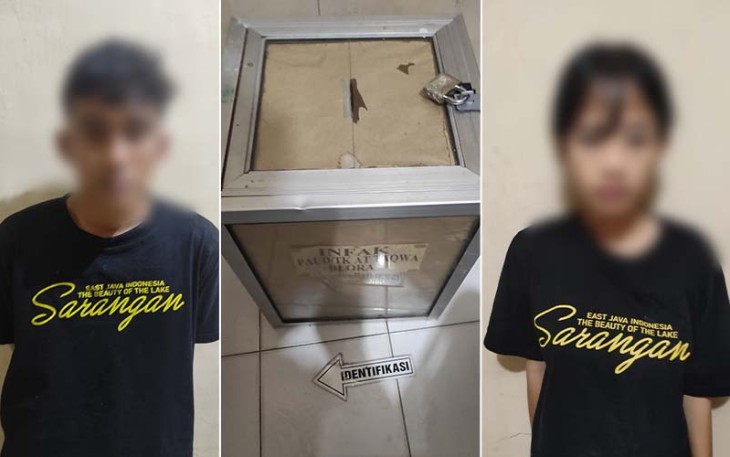 Tersangka dan barang bukti saat diamankan