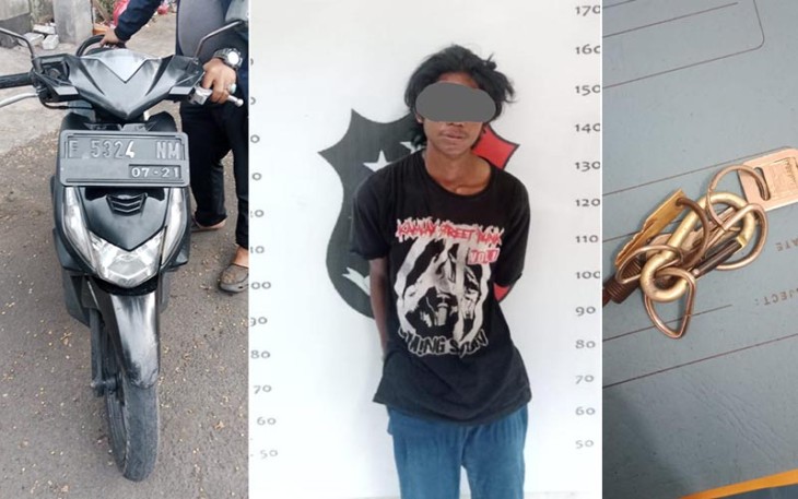 Tersangka dan barang bukti saat diamankan