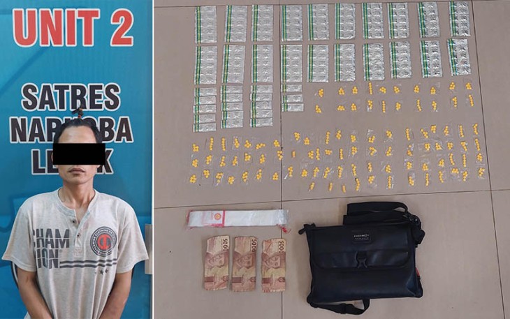 Tersangka dan barang bukti saat diamankan