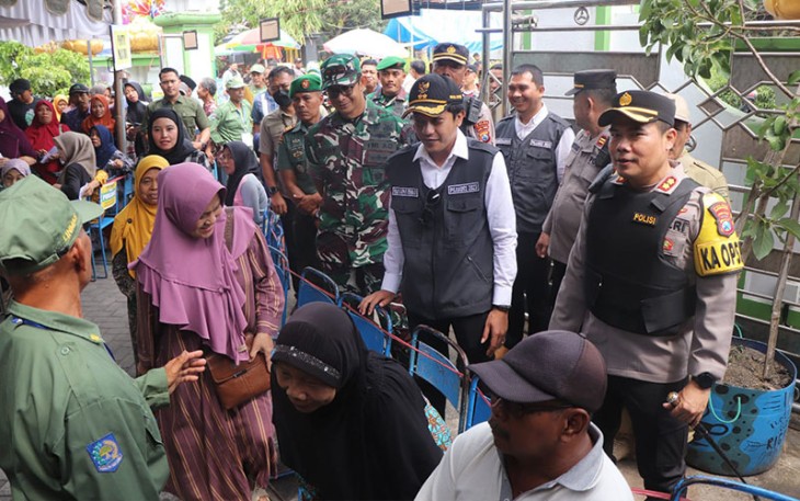 Forkopimda Trenggalek, saat memantau Pilkades serentak 9 Desa, Rabu (25/10/2023).