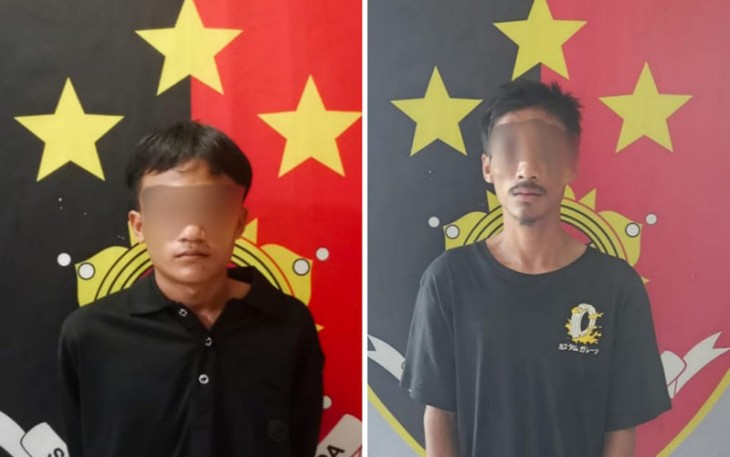 Tersangka saat diamankan