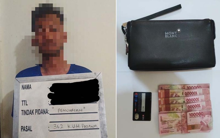 Tersangka dan barang bukti saat diamankan