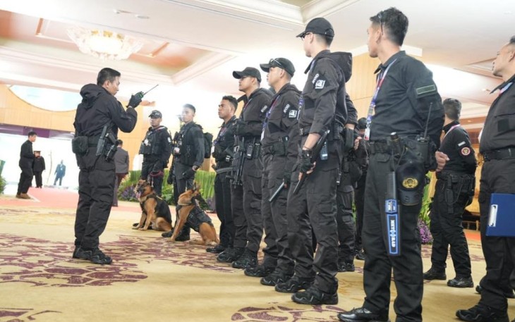 Kogabpadpam VVIP di Jakarta Convention Center (JCC), Jakarta. Selasa (5/9/2023).