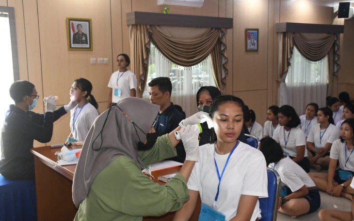 Sub Panda Lanal Banyuwangi saat Laksanakan Tes Kesehatan
