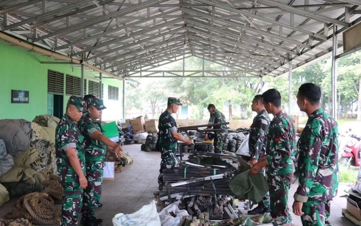 Denbekang Garut saat Lakukan Pemeriksaan Materiil