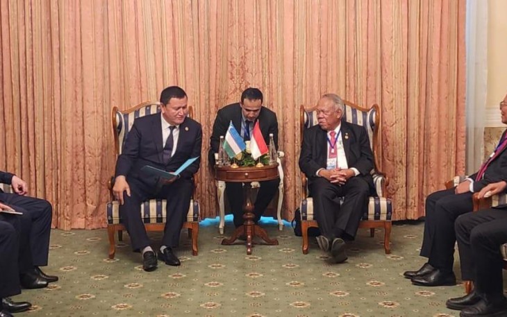 Menteri Basuki saat Pertemuan Bilateral dengan Menteri Sumber Daya Air Uzbekistan
