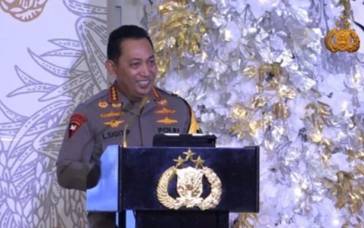 Kapolri Jenderal Listyo Sigit Prabowo menghadiri acara ibadah dan perayaan Natal Mabes Polri tahun 2023