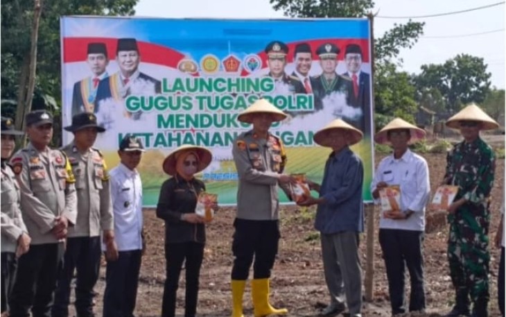 Polsek Belitang I Tanam Bibit Jagung Hibrida
