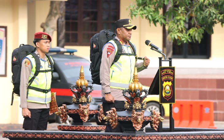 Kapolres Oku Timur Apelkan Personel di Tempat Pemungutan Suara