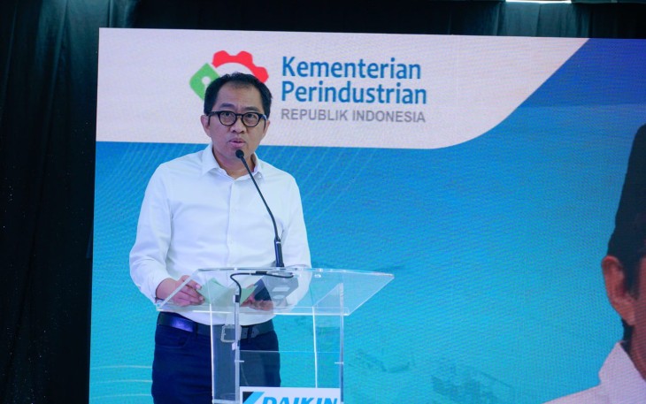 Wakil Menteri Perindustrian Faisol Riza pada Factory Tour ke PT. Daikin Industries Indonesia (DIID), di Greendland International Industrial Center, Cikarang, Kamis (12/12)