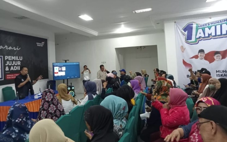 Relawan AMIN Sulsel saat Deklarasi Gerakan Rakyat Kawal TPS