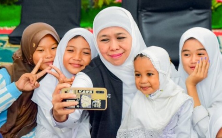 Khofifah di hari peringatan International Stand Up to Bullying Day yang jatuh hari ini. Jumat, (23/2/2024). 