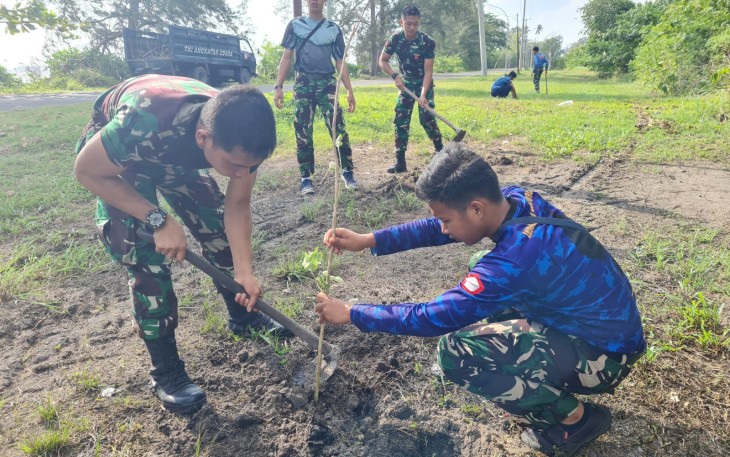 Lanud Raden Sadjad Natuna Terus Gulirkan Program Penghijauan 