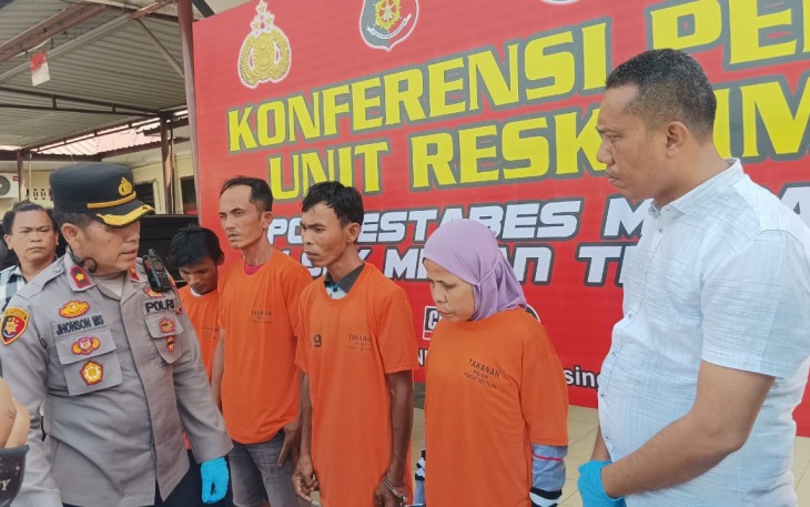 Polsek Medan Tembung Tangkap 4 Pelaku Pembunuhan Wanita yang Ditemukan di Tumpukan Sampah