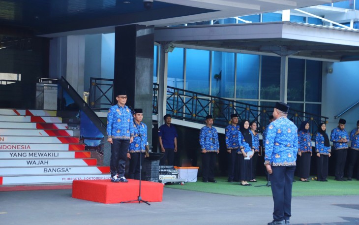Badan Nasional Pengelola Perbatasan (BNPP) menyelenggarakan Upacara Bendera pengibaran bendera Merah Putih dalam rangka peringatan Hari Ulang Tahun (HUT) ke -14 BNPP di Sekretariat Tetap BNPP, Jakarta-Pusat, Selasa (17/9/2024)