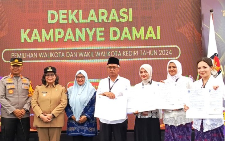 KPU Kota Kediri Gelar Deklarasi Kampanye Damai Pilkada Serentak 2024