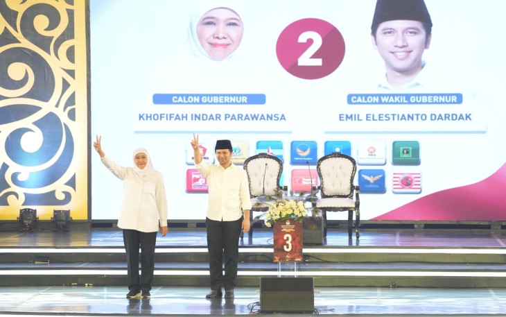 Khofifah-Emil di Debat Ketiga Pilgub